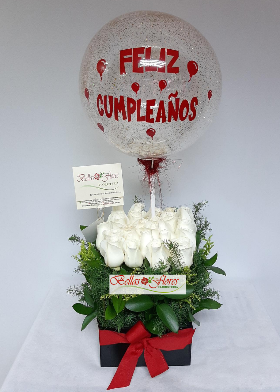 Cubo De Rosas - Bellas Flores